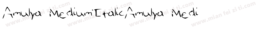 Amulya MediumItalicAmulya MediumIta字体转换